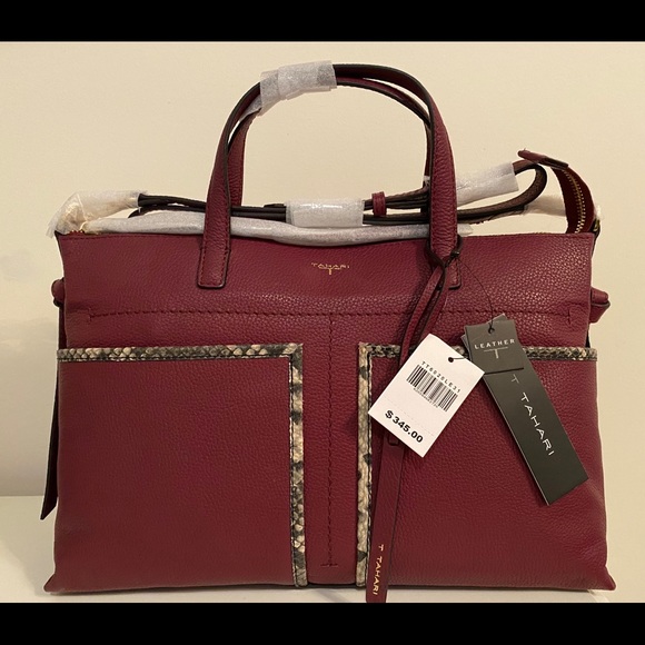 Tahari Skyler Leather Satchel - Picture 2 of 3